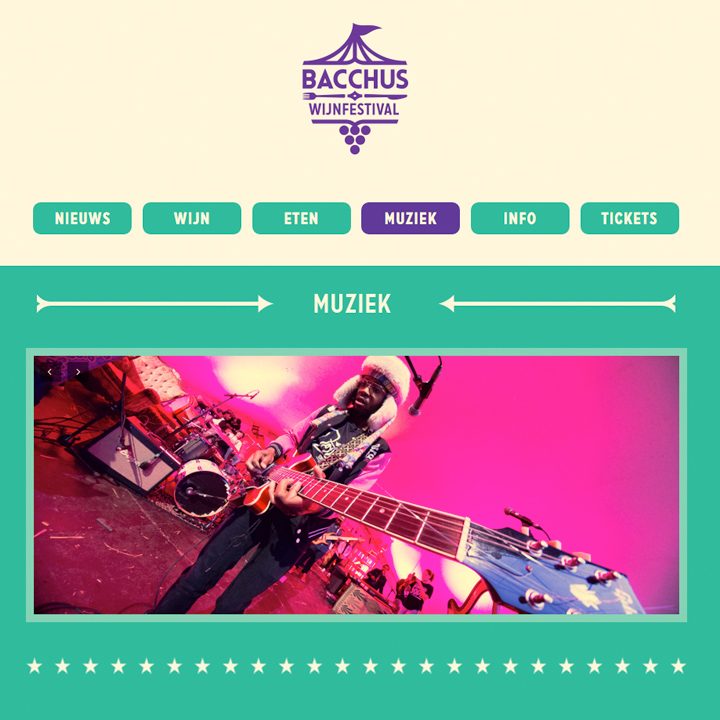 Bacchus Wijnfestival website